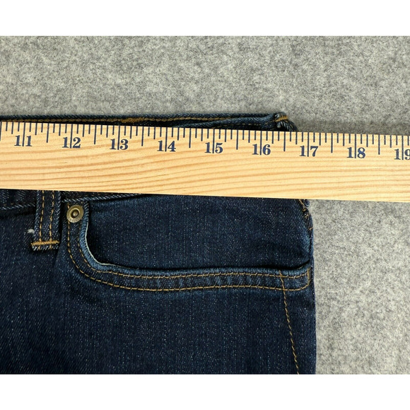 Carhartt Blaine Flannel Lined Jeans Women's 12R Dark Wash Original Fit Heavy EUC - Picture 7 of 9
